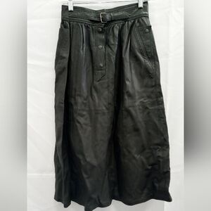 Escada Black Leather Maxi Skirt